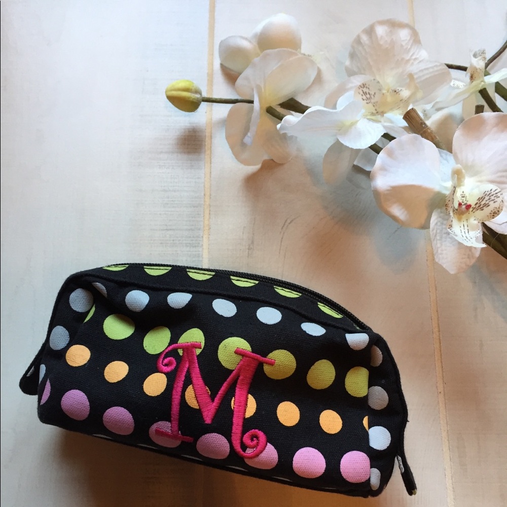 Monogrammed M Cosmetic Bag